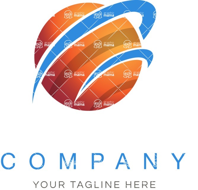 Business Logo Templates - vector graphics in a pack from GraphicMama - Colorful Vector Planet Logo Design